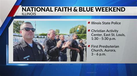 Churches and organizations wrapping up National 'Faith and Blue' weekend today